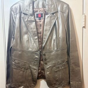 Gallery Vintage Metallic Women's Blazer Sz L